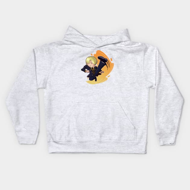 Chibi Sanji One Piece Series Kids Hoodie by Loganue